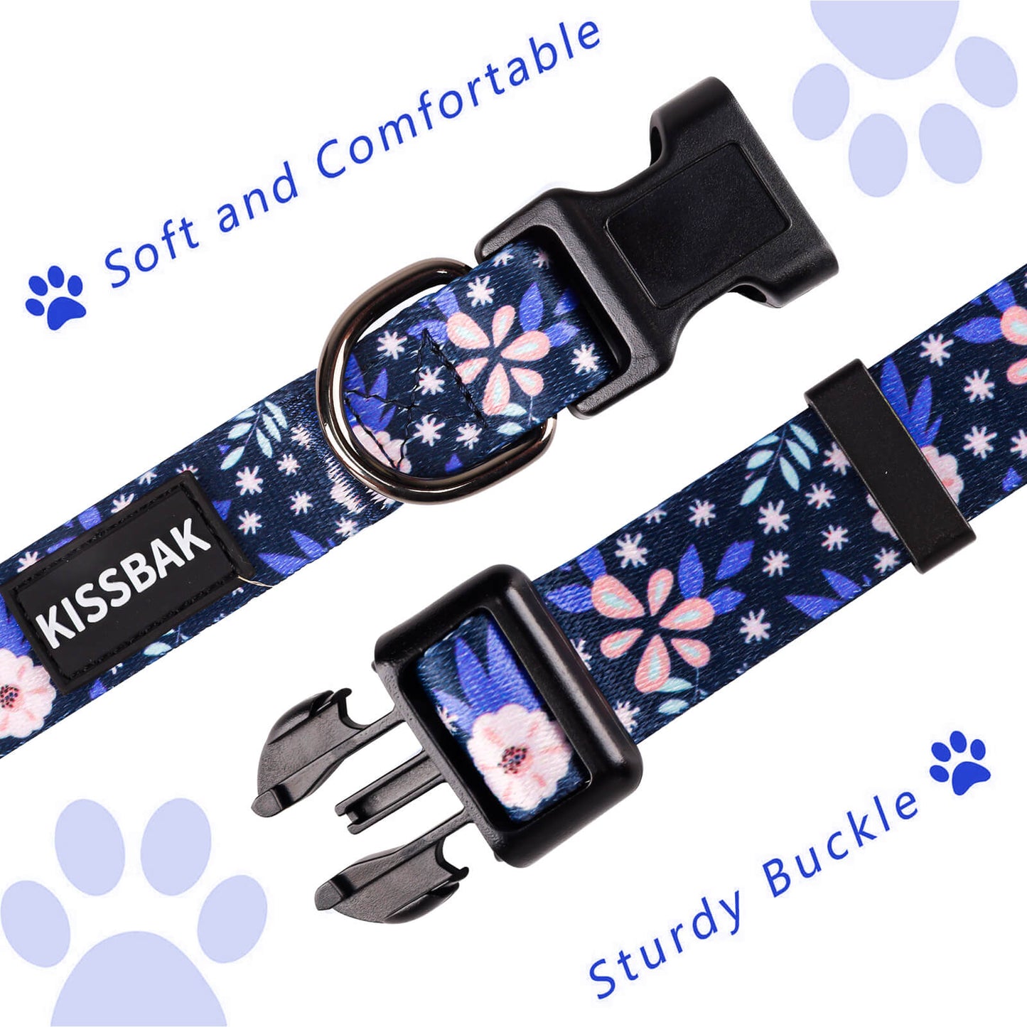 KISSBAK Dog Collar for Small-Medium-Large Dogs - Special Design Cute Girl Dog Pet Collar Soft Adjustable Fancy Floral Girl Puppy Dog Collars Pineapple Flower