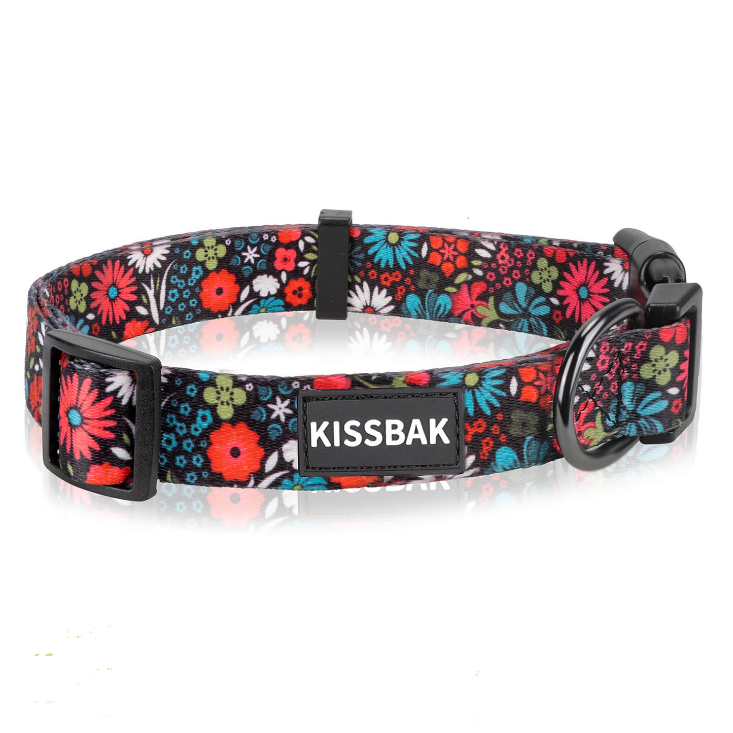 KISSBAK Dog Collar for Small-Medium-Large Dogs - Special Design Cute Girl Dog Pet Collar Soft Adjustable Fancy Floral Girl Puppy Dog Collars Floral Red
