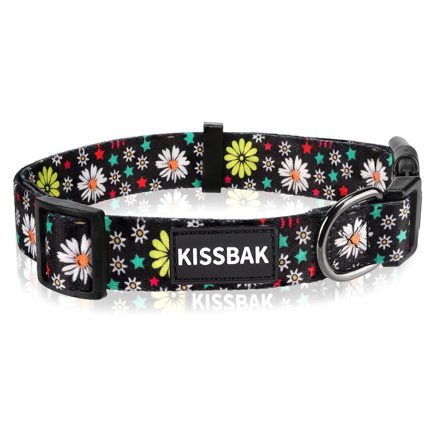 KISSBAK Dog Collar for Small-Medium-Large Dogs - Special Design Cute Girl Dog Pet Collar Soft Adjustable Fancy Floral Girl Puppy Dog Collars White Daisy