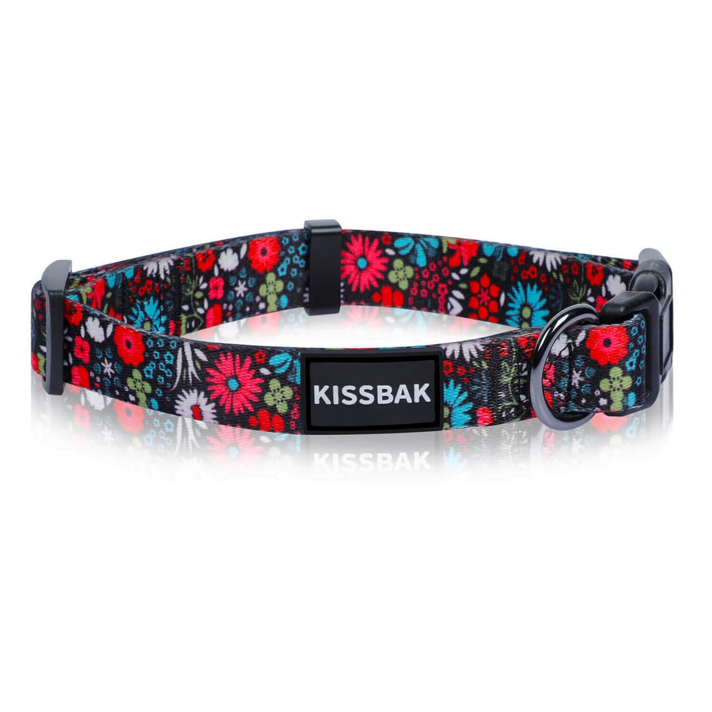 KISSBAK Dog Collar for Small-Medium-Large Dogs - Special Design Cute Girl Dog Pet Collar Soft Adjustable Fancy Floral Girl Puppy Dog Collars Floral Red