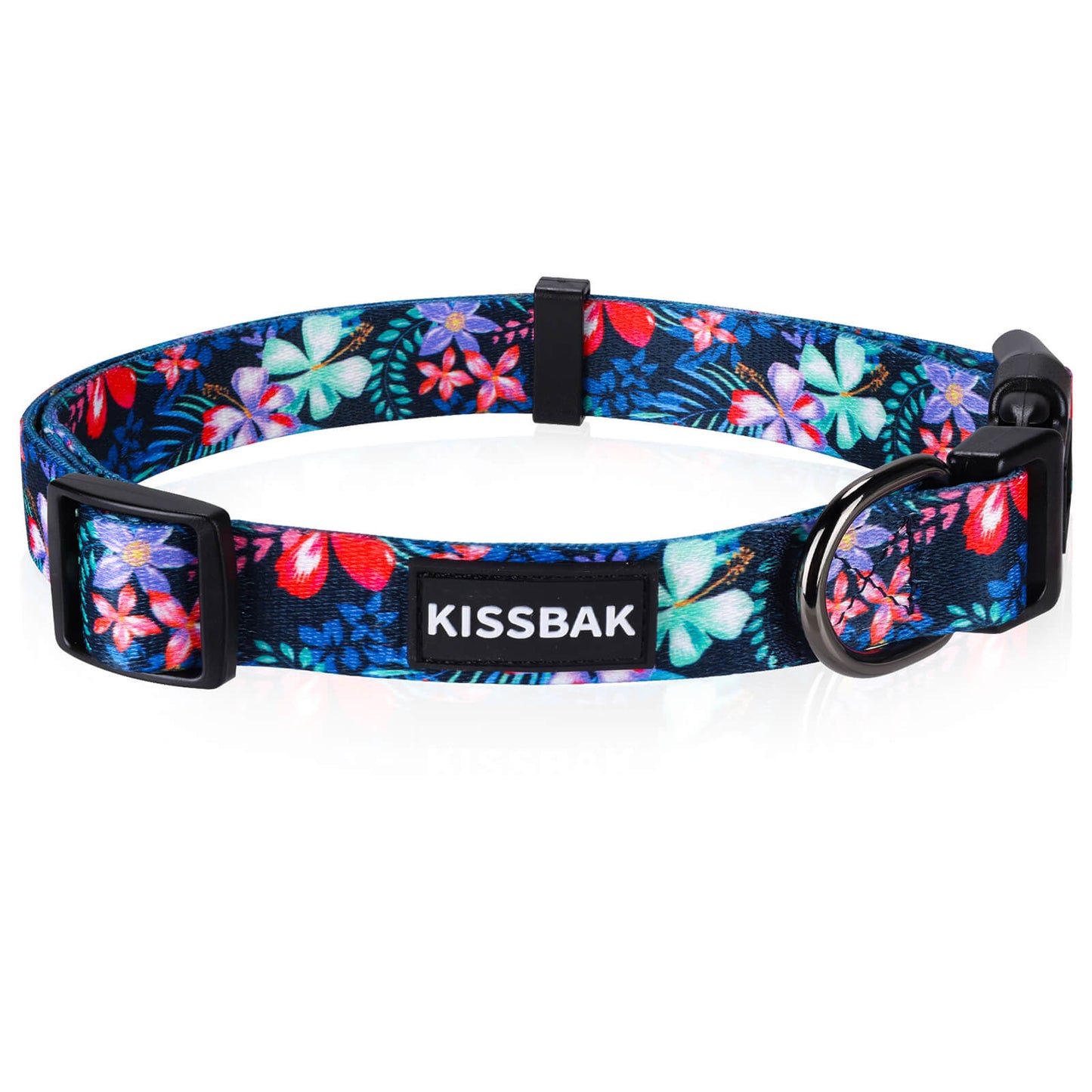 KISSBAK Dog Collar for Small-Medium-Large Dogs - Special Design Cute Girl Dog Pet Collar Soft Adjustable Fancy Floral Girl Puppy Dog Collars Hibicus Colorful