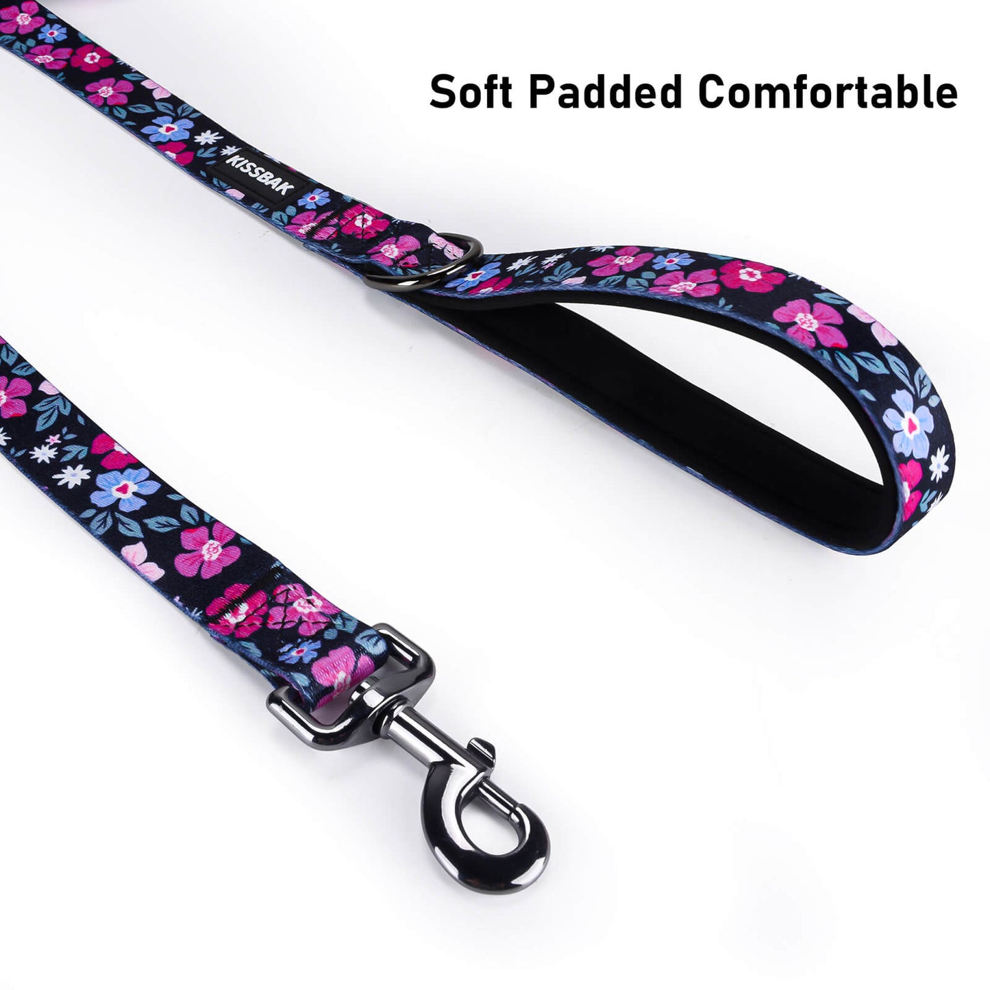 KISSBAK Dog Leash for Small-Medium-Large Dogs - Comfortable Padded Handles,Premium Floral Sunflower Dog Training Leash,Walking Lead for Dogs Floral Purple Roseus