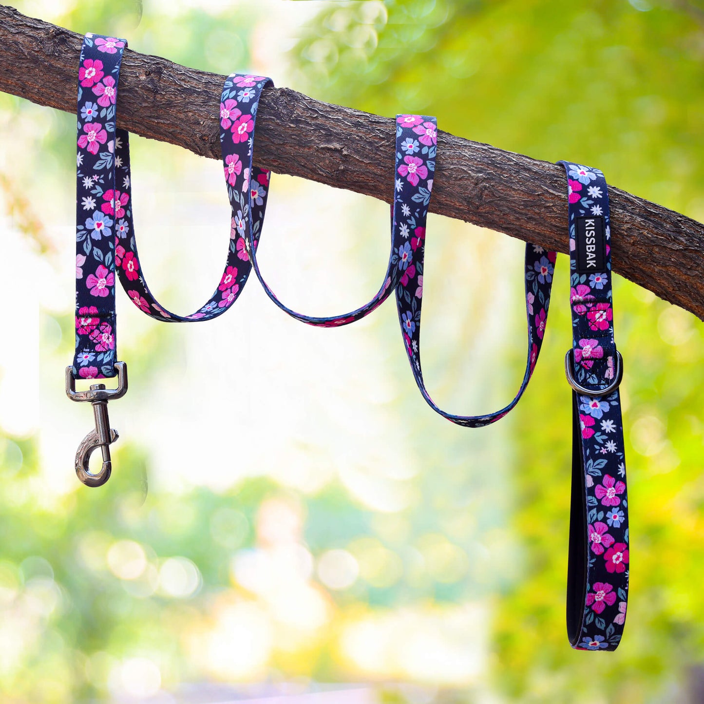 KISSBAK Dog Leash for Small-Medium-Large Dogs - Comfortable Padded Handles,Premium Floral Sunflower Dog Training Leash,Walking Lead for Dogs Floral Purple Roseus