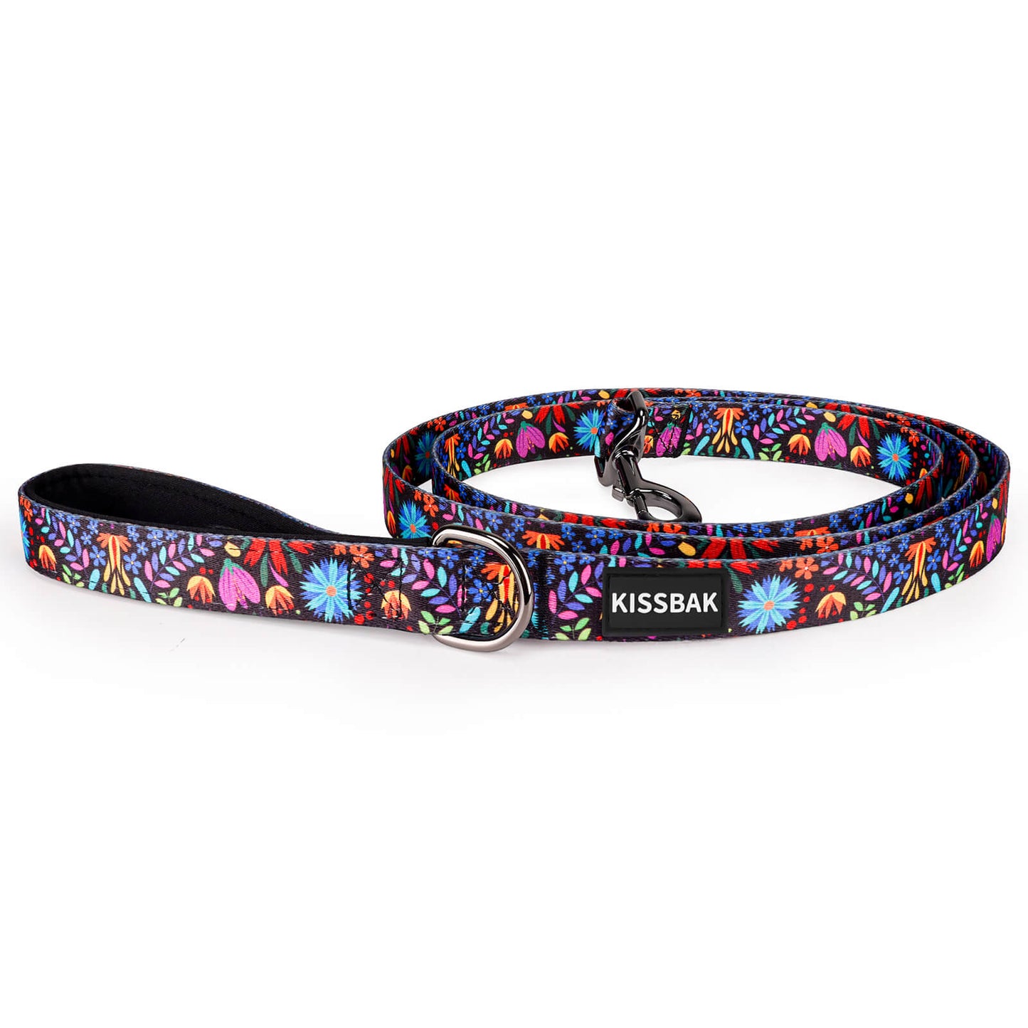 KISSBAK Dog Leash for Small-Medium-Large Dogs - Comfortable Padded Handles,Premium Floral Sunflower Dog Training Leash,Walking Lead for Dogs Floral Purple