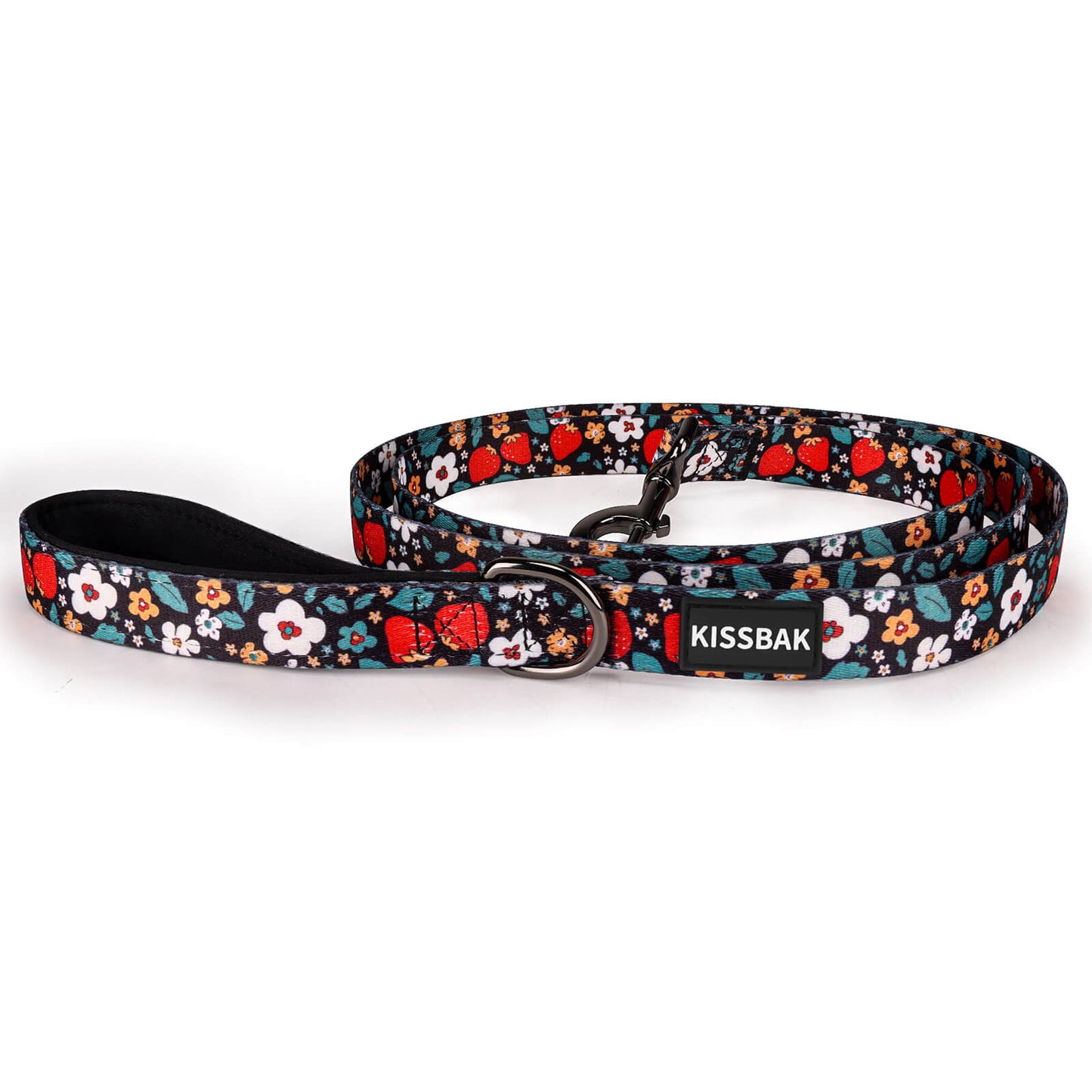 KISSBAK Dog Leash for Small-Medium-Large Dogs - Comfortable Padded Handles,Premium Floral Sunflower Dog Training Leash,Walking Lead for Dogs Floral Purple Strawberry